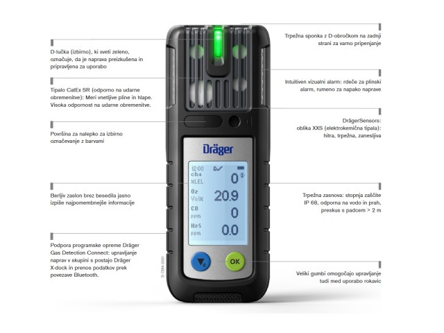 Detektor plinov Dräger X-am 2800