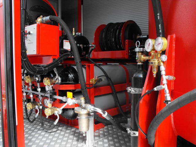 Gasilski kontejner za gašenje s prahom in CO2  