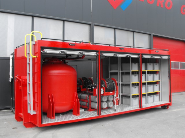 Gasilski kontejner za gašenje s prahom in CO2  