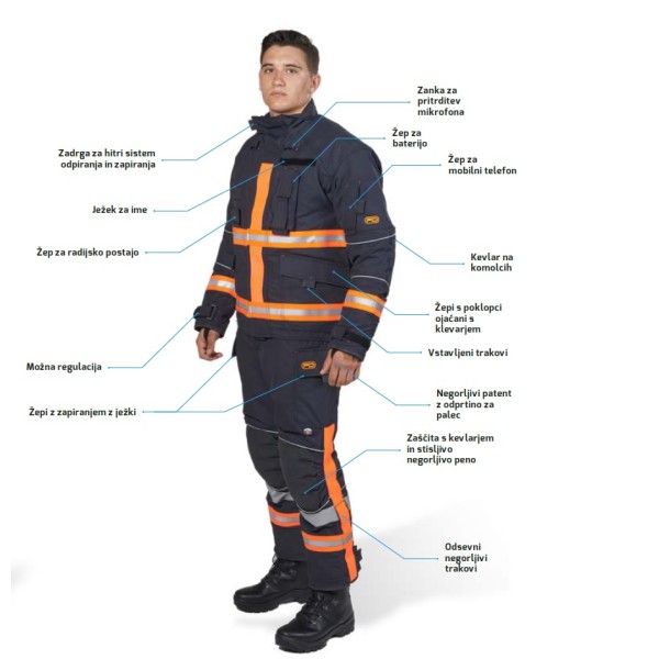Gasilska zaščitna obleka Prevent Super Fire Stedair