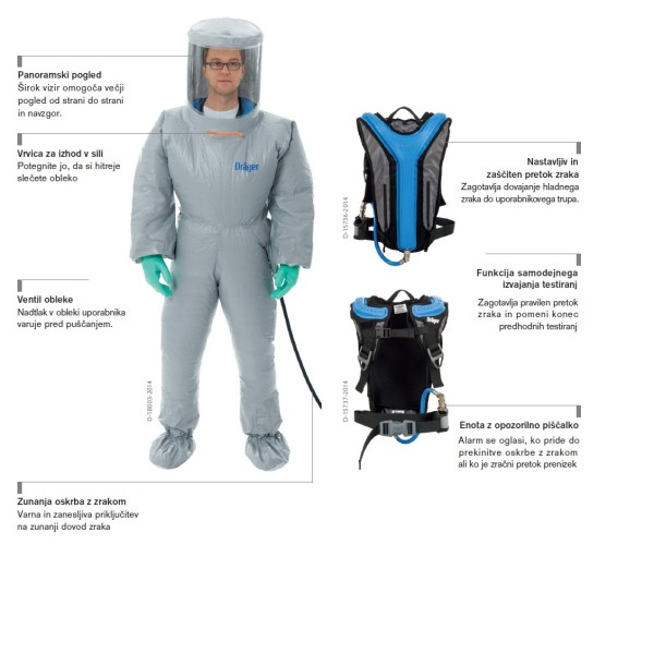 Zaščitna kemijska obleka Dräger SPC 3700